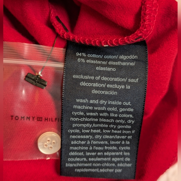 NWT...Tommy Hilfiger Long Sleeve Knit Polo Size M - Picture 5 of 7